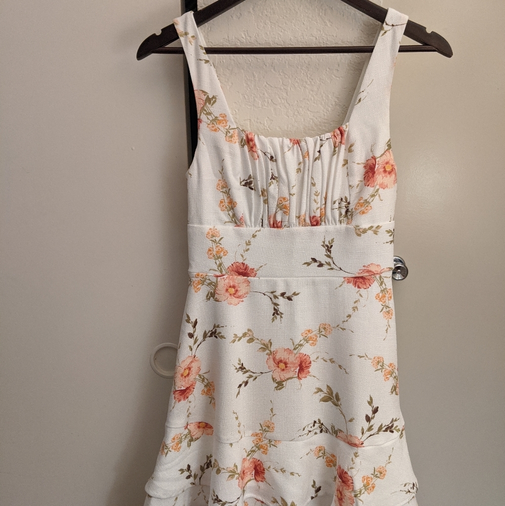 White floral dress